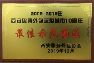 碑林陜西動漫產業平臺榮獲2009 2019年西安服務外包示范城市10周年最佳示范園區